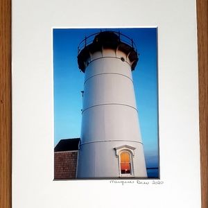 Set of 3 New England Lighthouse Matted Photos
